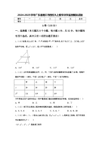 2024-2025学年广东省阳江市四校九上数学开学监测模拟试题【含答案】