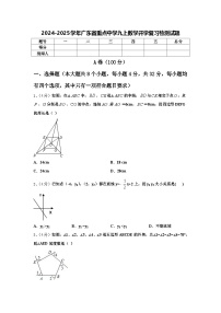 2024-2025学年广东省重点中学九上数学开学复习检测试题【含答案】