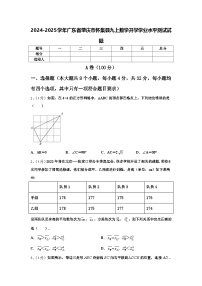 2024-2025学年广东省肇庆市怀集县九上数学开学学业水平测试试题【含答案】