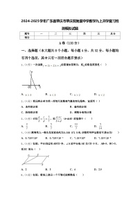 2024-2025学年广东省肇庆市肇庆院附属中学数学九上开学复习检测模拟试题【含答案】