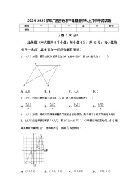 2024-2025学年广西百色市平果县数学九上开学考试试题【含答案】