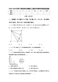 2024-2025学年广西河池市天峨县九上数学开学教学质量检测试题【含答案】