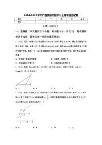 2024-2025学年广西贺州市数学九上开学监测试题【含答案】