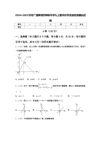 2024-2025学年广西柳州市柳林中学九上数学开学质量检测模拟试题【含答案】