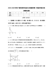 2024-2025学年广西钦州市钦北区九年级数学第一学期开学复习检测模拟试题【含答案】