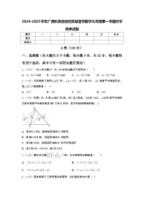 2024-2025学年广西壮族自治区防城港市数学九年级第一学期开学统考试题【含答案】