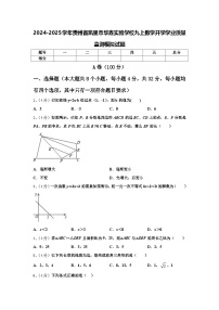 2024-2025学年贵州省凯里市华鑫实验学校九上数学开学学业质量监测模拟试题【含答案】