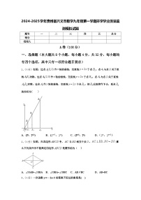 2024-2025学年贵州省兴义市数学九年级第一学期开学学业质量监测模拟试题【含答案】