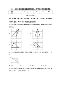 2024-2025学年海南省儋州市数学九上开学学业质量监测试题【含答案】