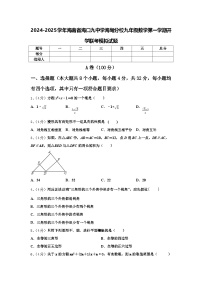 2024-2025学年海南省海口九中学海甸分校九年级数学第一学期开学联考模拟试题【含答案】