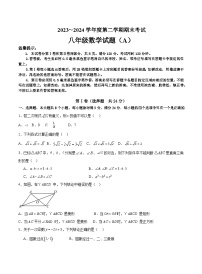 山东省滨州市滨城区2023-2024学年八年级下学期7月期末考试数学试卷(含答案)