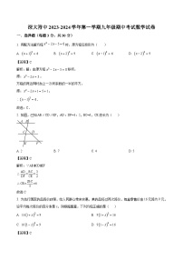 深圳大学附属中学2024届九年级上学期期中期过关性评价数学试卷(含解析)