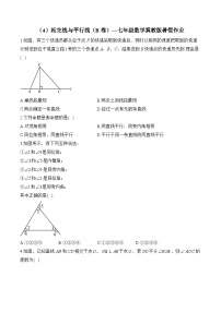 （4）相交线与平行线（B卷）—七年级数学冀教版暑假作业(含答案)