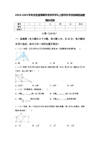 2024-2025学年河北省邯郸市育华中学九上数学开学质量跟踪监视模拟试题【含答案】