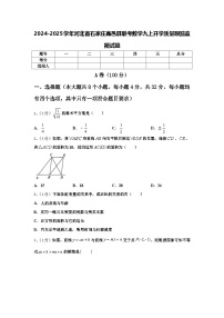 2024-2025学年河北省石家庄高邑县联考数学九上开学质量跟踪监视试题【含答案】