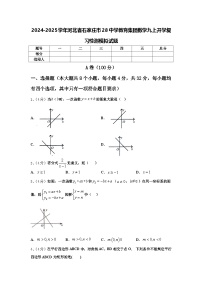 2024-2025学年河北省石家庄市28中学教育集团数学九上开学复习检测模拟试题【含答案】