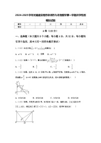 2024-2025学年河南省安阳市林州市九年级数学第一学期开学检测模拟试题【含答案】