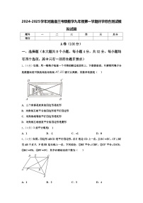 2024-2025学年河南省兰考县数学九年级第一学期开学综合测试模拟试题【含答案】