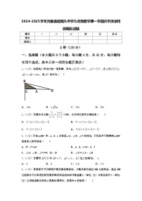 2024-2025学年河南省信阳九中学九年级数学第一学期开学质量检测模拟试题【含答案】