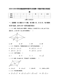 2024-2025学年河南省偃师市数学九年级第一学期开学复习检测试题【含答案】