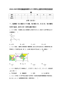 2024-2025学年河南省郑州市七十三中学九上数学开学综合测试试题【含答案】