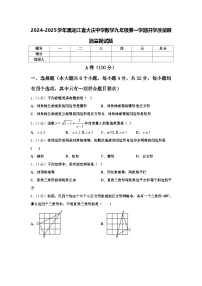 2024-2025学年黑龙江省大庆中学数学九年级第一学期开学质量跟踪监视试题【含答案】