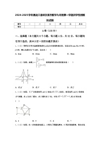 2024-2025学年黑龙江省哈尔滨市数学九年级第一学期开学检测模拟试题【含答案】