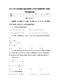 2024-2025学年黑龙江省哈尔滨四十七中学九年级数学第一学期开学考试模拟试题【含答案】