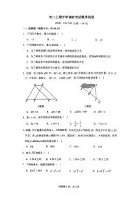 重庆市巴南区重庆巴蜀科学城中学校2024—2025学年八年级上学期入学考试数学试卷