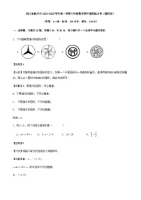 浙江省杭州市2024-2025学年第一学期八年级数学期中模拟练习卷（解析版）