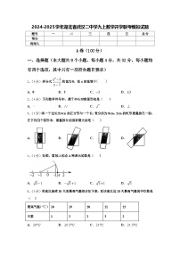 2024-2025学年湖北省武汉二中学九上数学开学联考模拟试题【含答案】