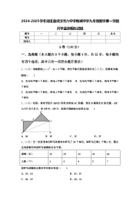 2024-2025学年湖北省武汉市六中学致诚中学九年级数学第一学期开学监测模拟试题【含答案】