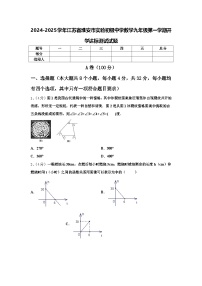 2024-2025学年江苏省淮安市实验初级中学数学九年级第一学期开学达标测试试题【含答案】