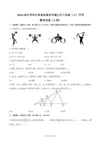 [数学]2024～2025学年江西省宜春市丰城九中八年级(上)开学试卷(A卷)(有答案)