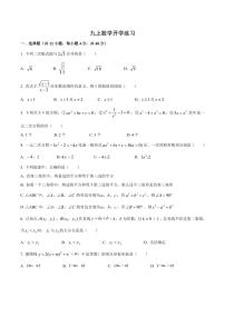 [数学]山东省德州市第十中学2024～2025学年七年级上学期开学考试卷(有答案)