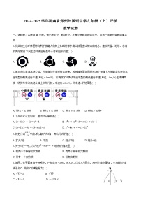 2024-2025学年河南省郑州外国语中学九年级（上）开学数学试卷（含答案）