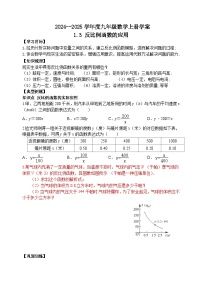 初中数学鲁教版（五四学制）（2024）九年级上册3 反比例函数的应用导学案