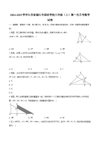 2024-2025学年江苏省镇江外国语学校八年级（上）第一次月考数学试卷(含解析）