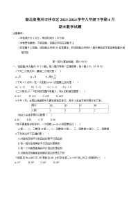 湖北省荆州市沙市区2023-2024学年八年级下学期6月期末考试数学试卷(含答案)