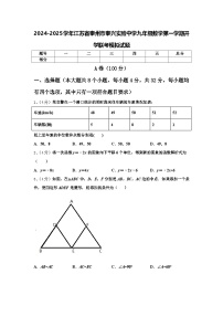 2024-2025学年江苏省泰州市泰兴实验中学九年级数学第一学期开学联考模拟试题【含答案】