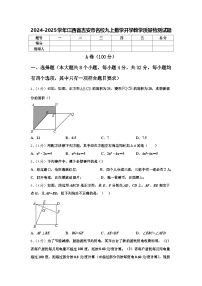 2024-2025学年江西省吉安市名校九上数学开学教学质量检测试题【含答案】