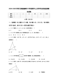 2024-2025学年江西省南昌市十学校数学九上开学学业质量监测模拟试题【含答案】