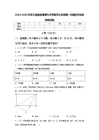 2024-2025学年江西省宜春第九中学数学九年级第一学期开学达标检测试题【含答案】