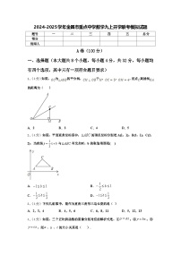 2024-2025学年金昌市重点中学数学九上开学联考模拟试题【含答案】