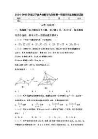 2024-2025学年辽宁省大连数学九年级第一学期开学监测模拟试题【含答案】