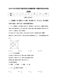 2024-2025学年辽宁省灯塔市九年级数学第一学期开学学业水平测试试题【含答案】