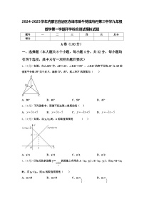 2024-2025学年内蒙古自治区赤峰市翁牛特旗乌丹第三中学九年级数学第一学期开学综合测试模拟试题【含答案】