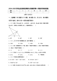 2024-2025学年山东滨州无棣县九年级数学第一学期开学预测试题【含答案】