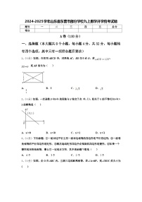 2024-2025学年山东省东营市部分学校九上数学开学统考试题【含答案】