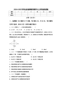 2024-2025学年山东省莱阳市数学九上开学监测试题【含答案】